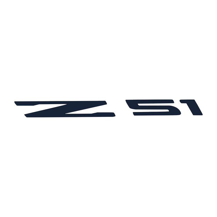 78246 Windshield Decal, 2014-2019 Chevy Corvette, Z51 Logo Gloss Blue