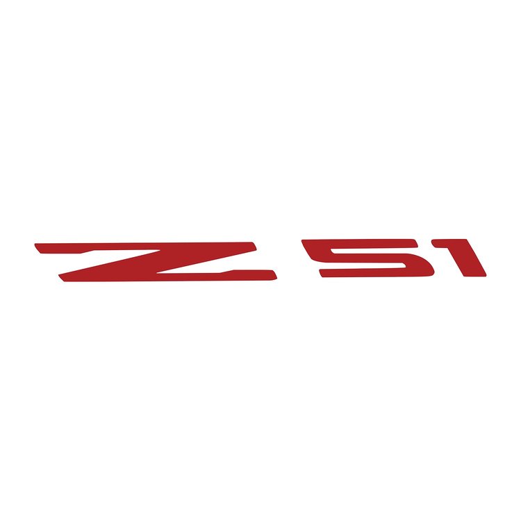 78248 Windshield Decal, 2014-2019 Chevy Corvette, Z51 Logo Matte Red