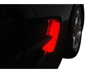 78317 LED Fender Cove Lighting Kit, 1997-2004 Chevy Corvette, 2Pc Red W/O Switch