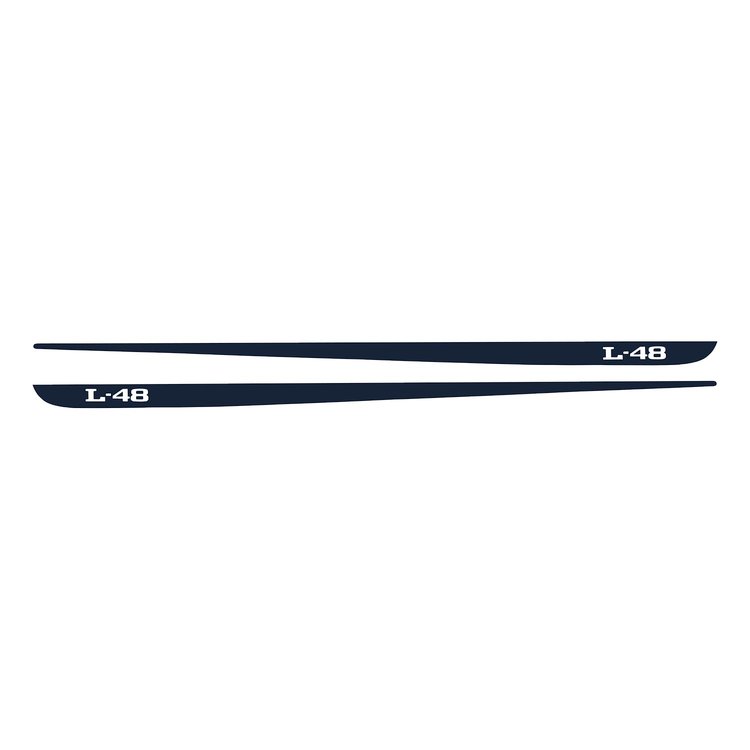 78330 Hood Stripe Decals, 1968-1982 Chevy Corvette, Pair L-48 Gloss Blue