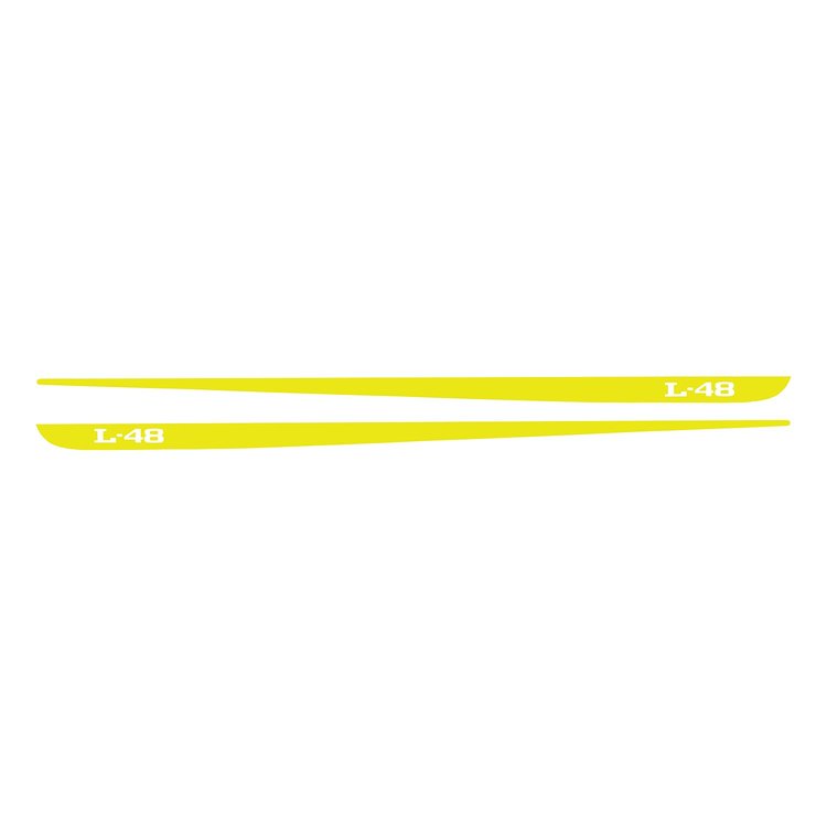 78333 Hood Stripe Decals, 1968-1982 Chevy Corvette, Pair L-48 Gloss Yellow