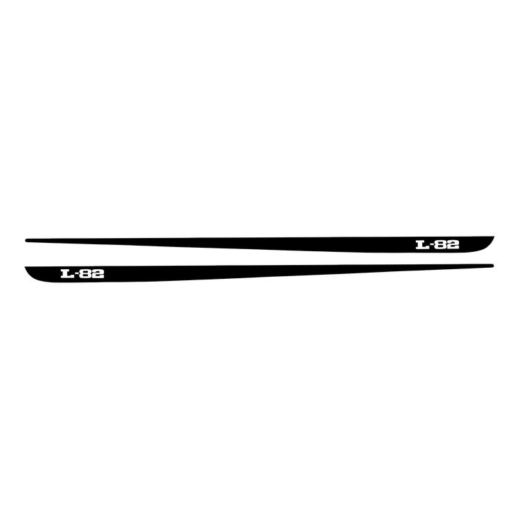 78340 Hood Stripe Decals, 1968-1982 Chevy Corvette, Pair L-82 Gloss Black