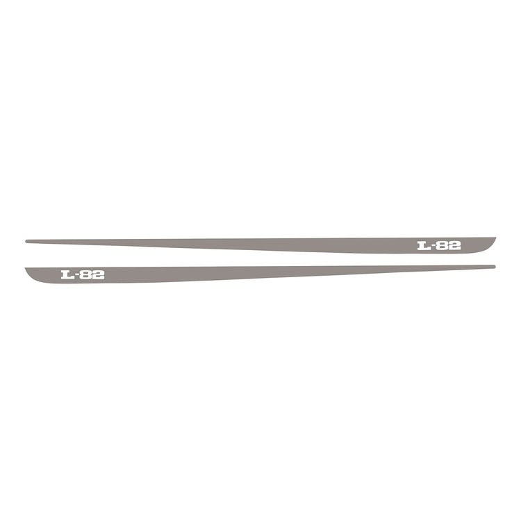 78342 Hood Stripe Decals, 1968-1982 Chevy Corvette, Pair L-82 Gloss Silver