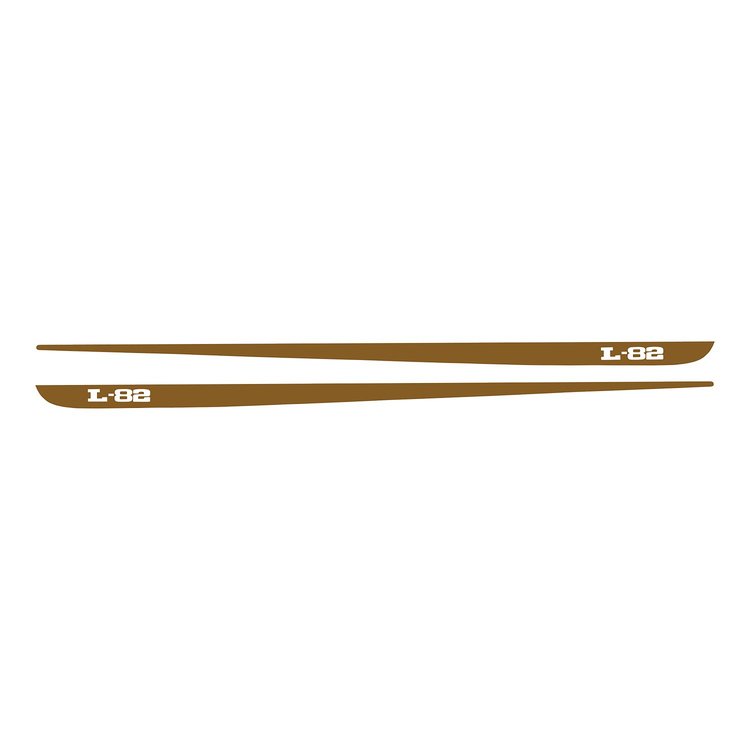 78343 Hood Stripe Decals, 1968-1982 Chevy Corvette, Pair L-82 Gloss Metallic Gold