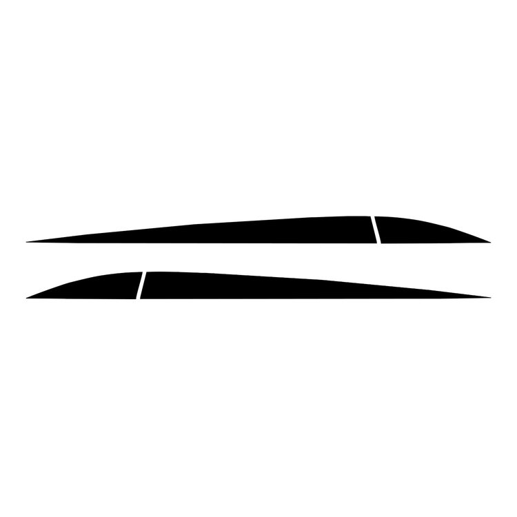 78362 Side Door Stripes, 2014-2019 Chevy Corvette, Pair Gloss Black