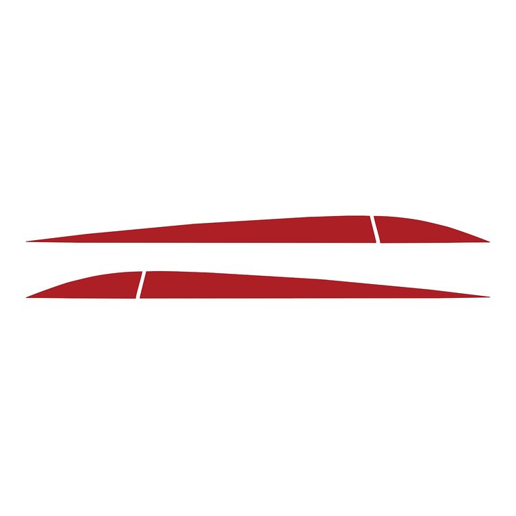 78363 Side Door Stripes, 2014-2019 Chevy Corvette, Pair Gloss Red