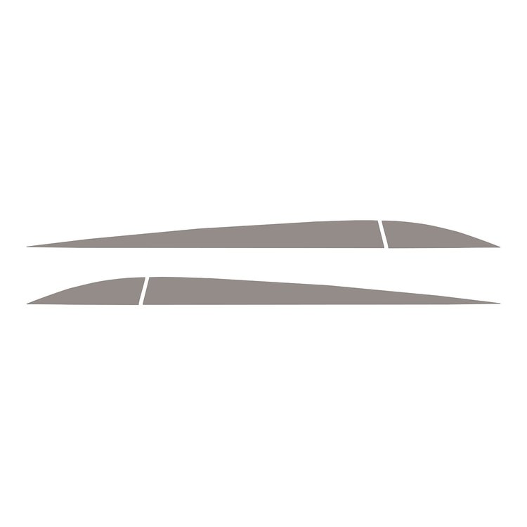 78364 Side Door Stripes, 2014-2019 Chevy Corvette, Pair Gloss Silver