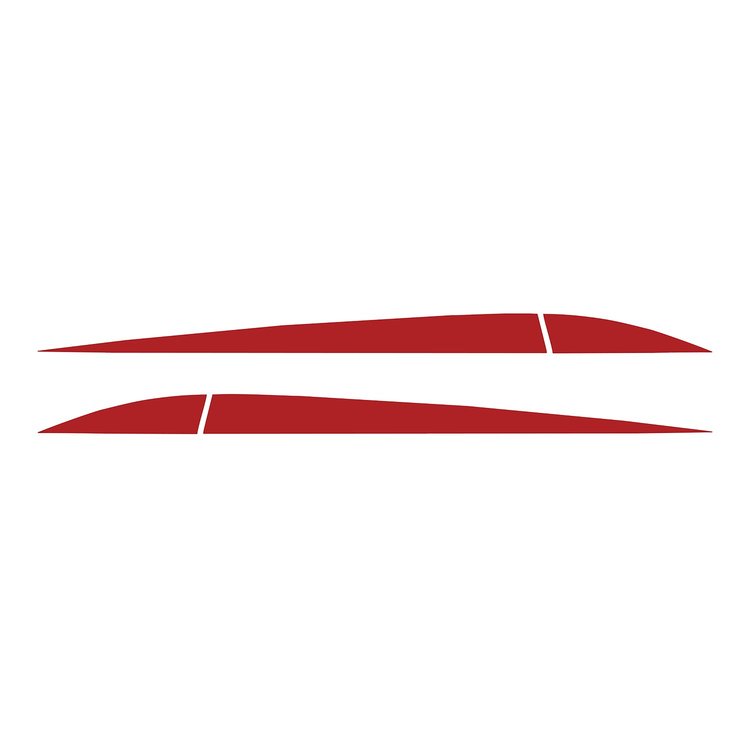 78366 Side Door Stripes, 2014-2019 Chevy Corvette, Pair Matte Red