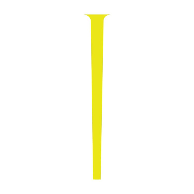 78392 Split Window Decal, 2014-2019 Chevy Corvette, Gloss Yellow W/O Emblem