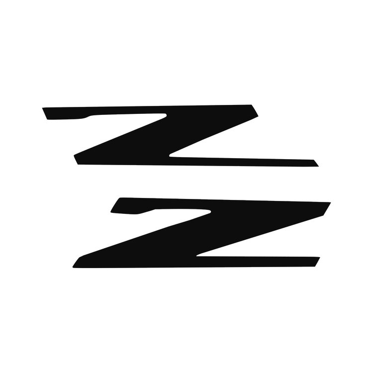 78443 Vinyl Letter Z Overlay Emblem Inserts, 2015-2019 Chevy Corvette, Pair Gloss Black