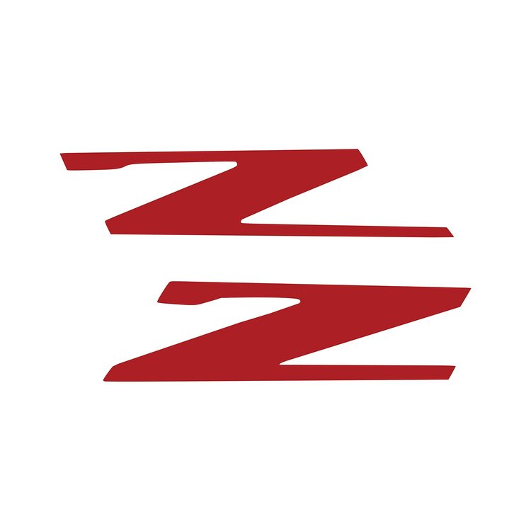 78444 Vinyl Letter Z Overlay Emblem Inserts, 2015-2019 Chevy Corvette, Pair Gloss Red