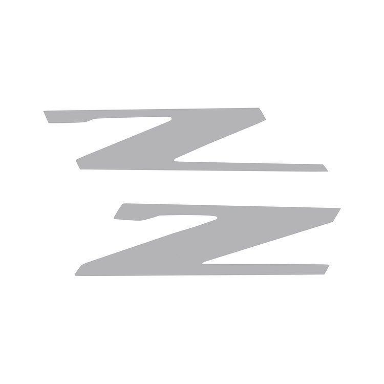78447 Vinyl Letter Z Overlay Emblem Inserts, 2015-2019 Chevy Corvette, Pair Gloss Gray