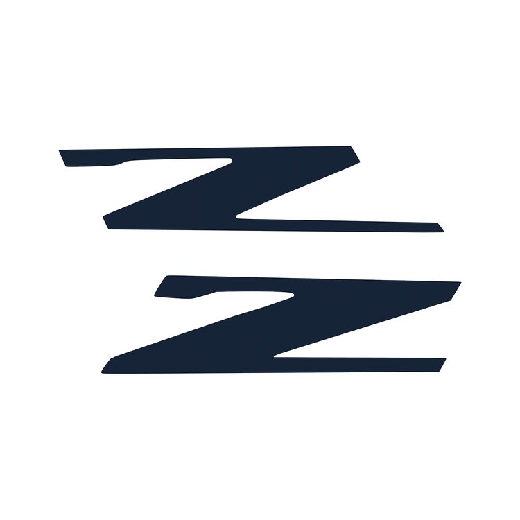 78449 Vinyl Letter Z Overlay Emblem Inserts, 2015-2019 Chevy Corvette, Pair Gloss Blue