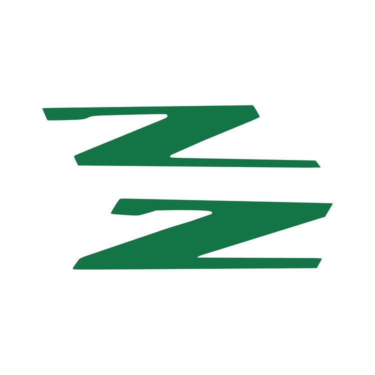 78451 Vinyl Letter Z Overlay Emblem Inserts, 2015-2019 Chevy Corvette, Pair Gloss Green
