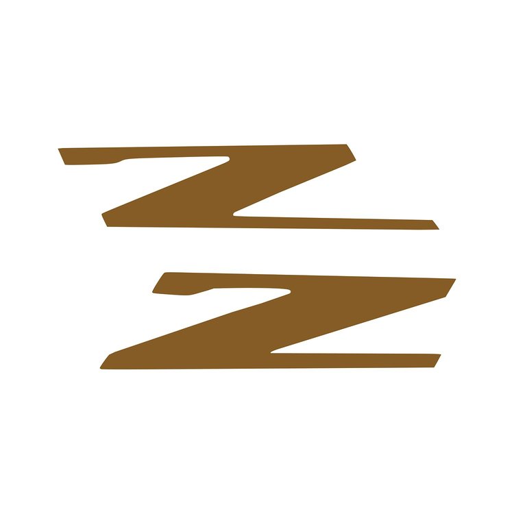 78454 Vinyl Letter Z Overlay Emblem Inserts, 2015-2019 Chevy Corvette, Pair Gloss Metallic Gold
