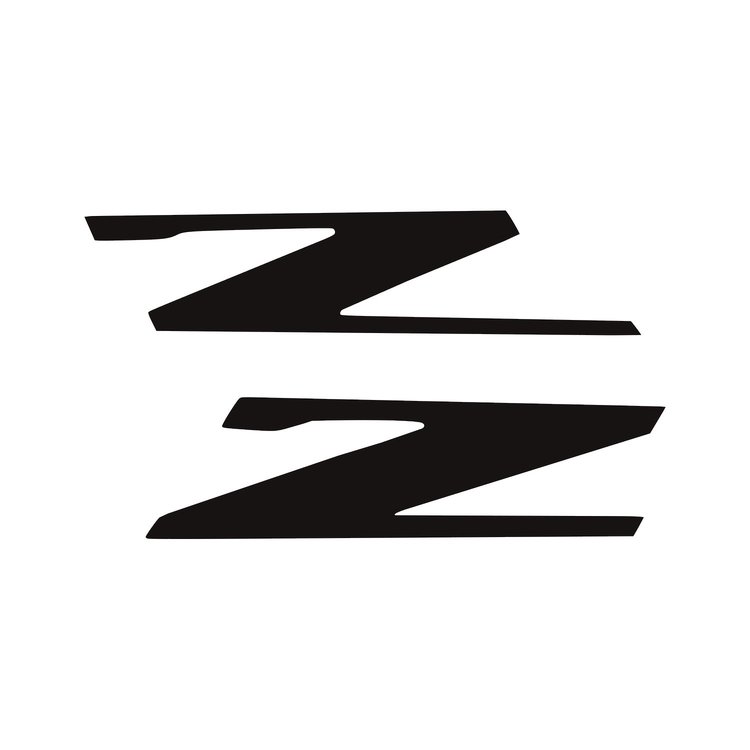 78455 Vinyl Letter Z Overlay Emblem Inserts, 2015-2019 Chevy Corvette, Pair Matte Black
