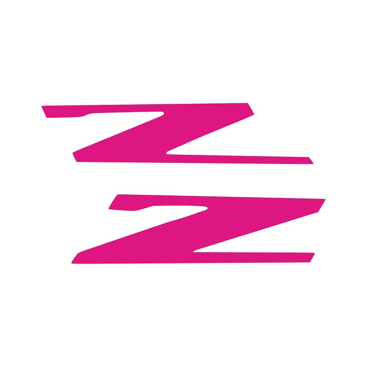 78458 Vinyl Letter Z Overlay Emblem Inserts, 2015-2019 Chevy Corvette, Pair Matte Pink