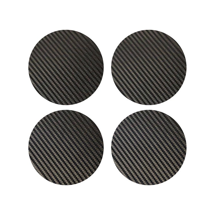 78510 Vinyl Wheel Center Cap Overlays, 2014-2019 Chevy Corvette, Black Carbon Fiber