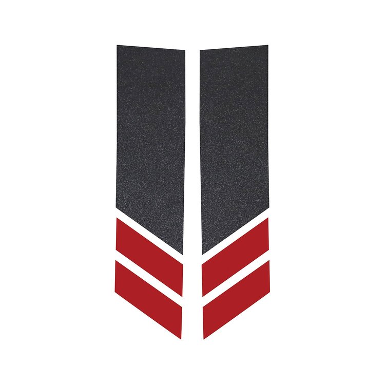 78540 Stripe Winglets, 2014-2019 Chevy Corvette, Gloss Carbon Flash Matte Red