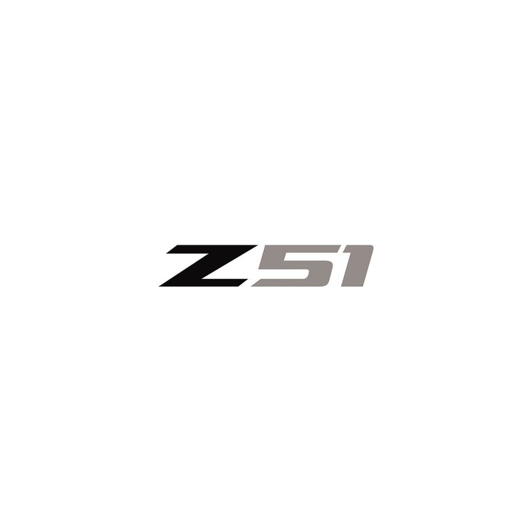 78574 Z51 Steering Wheel Decal, 2014-2019 Chevy Corvette, Gloss Black Z Gloss Silver 51