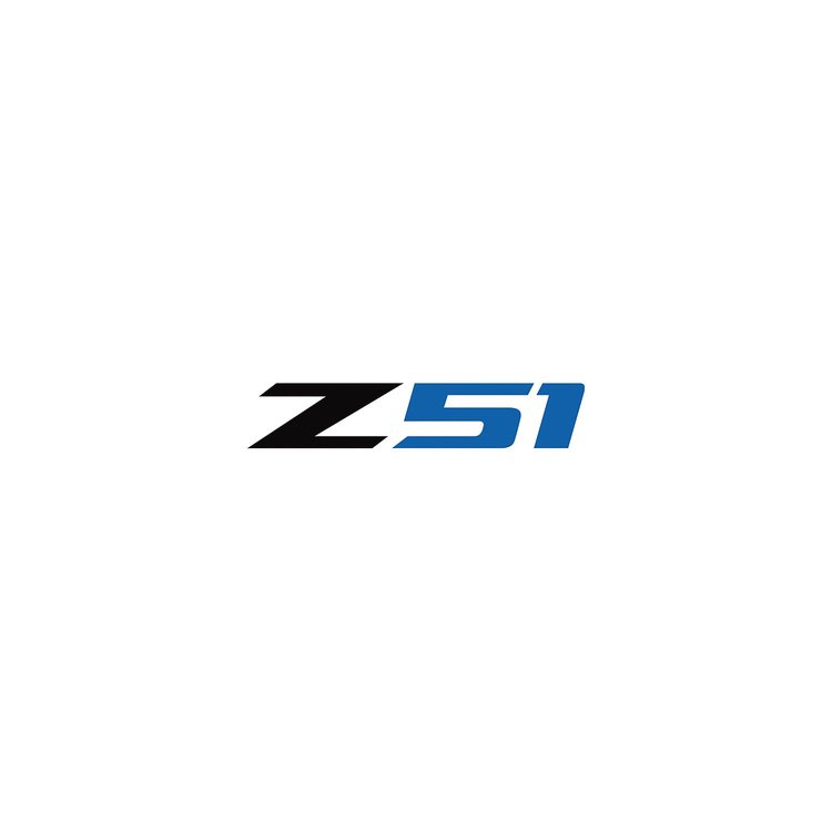 78581 Z51 Steering Wheel Decal, 2014-2019 Chevy Corvette, Gloss Black Z Matte Blue 51