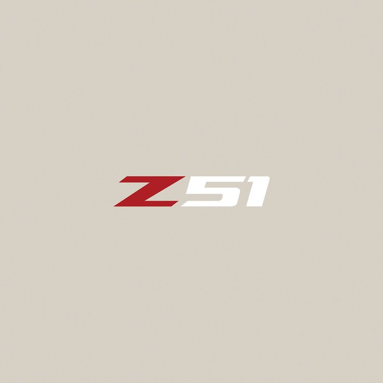 78595 Z51 Steering Wheel Decal, 2014-2019 Chevy Corvette, Gloss Red Z Gloss White 51