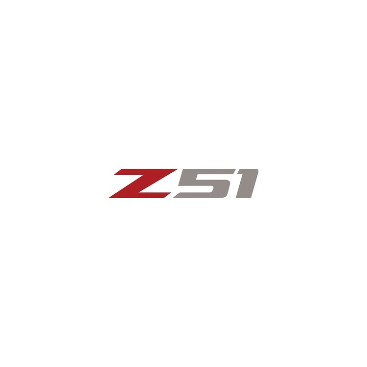 78596 Z51 Steering Wheel Decal, 2014-2019 Chevy Corvette, Gloss Red Z Gloss Silver 51