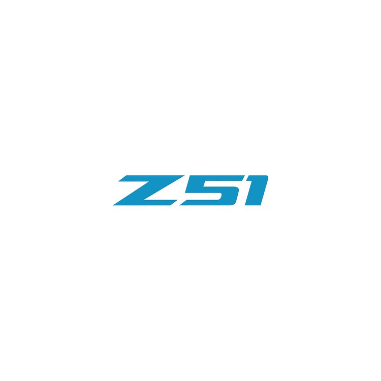 78612 Z51 Steering Wheel Decal, 2014-2019 Chevy Corvette, Gloss Tension Blue Z Gloss Tension Blue 51