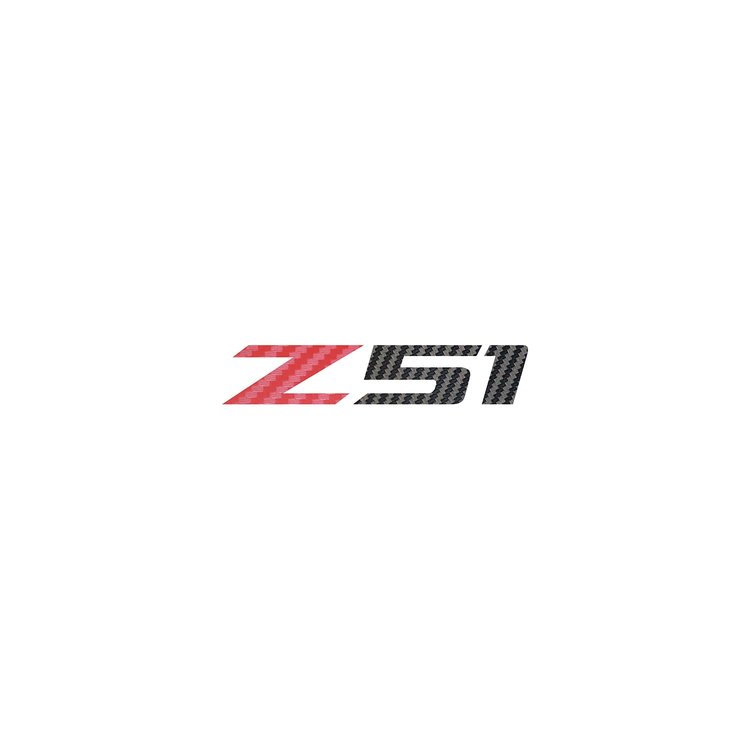 78630 Z51 Steering Wheel Decal, 2014-2019 Chevy Corvette, Red Gloss Carbon Fiber Black Z Gloss Carbon Fiber 51