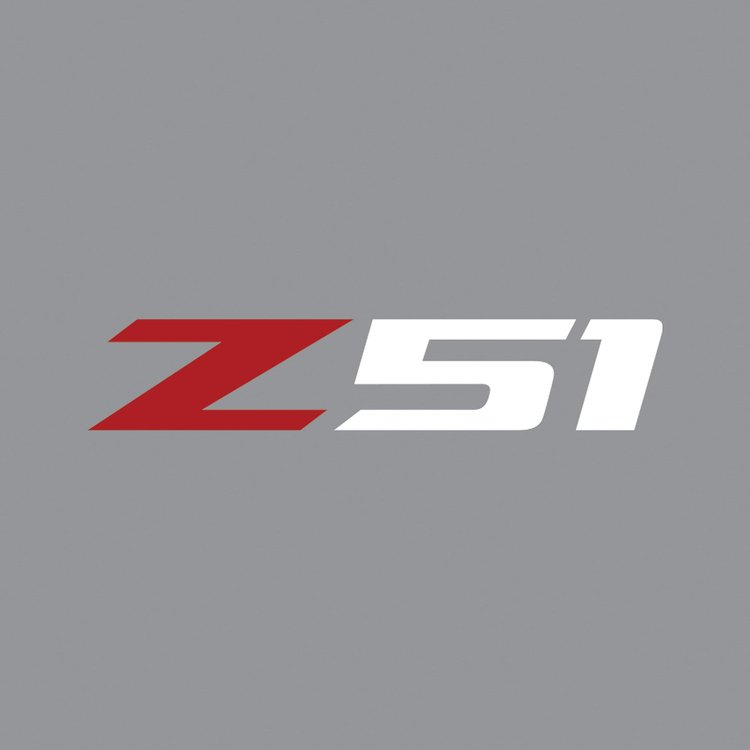 78651 Z51 Rear Bumper Decal, 2014-2019 Chevy Corvette, Single Gloss Red Z Gloss White 51