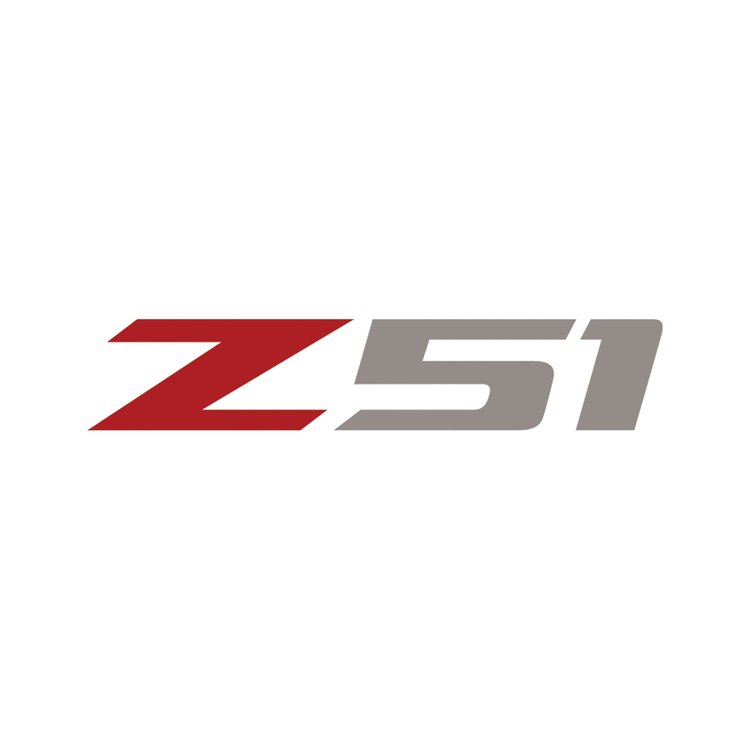 78652 Z51 Rear Bumper Decal, 2014-2019 Chevy Corvette, Single Gloss Red Z Gloss Silver 51