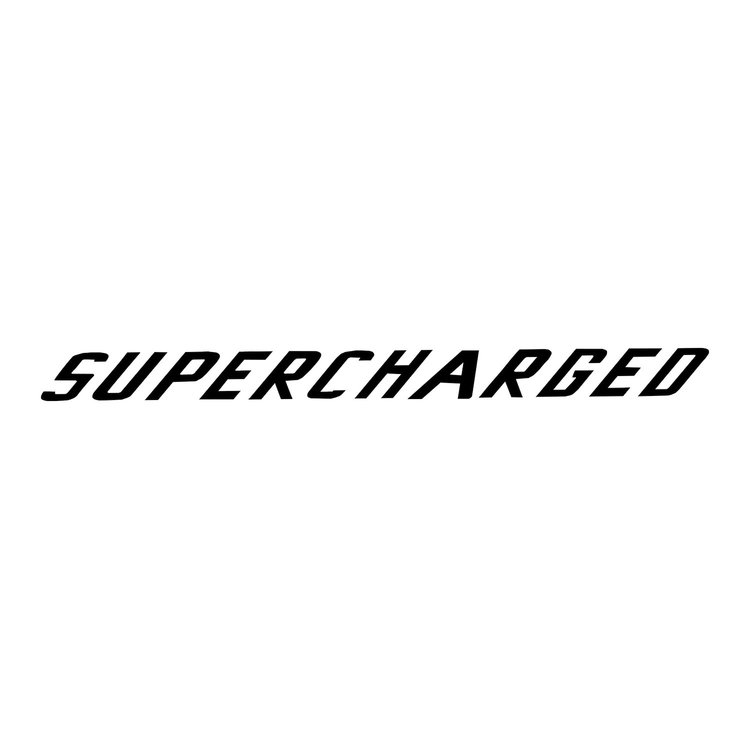 78674 Clear Center Wicker Bill Decal, 2015-2019 Chevy Corvette, Gloss Black Supercharged Text