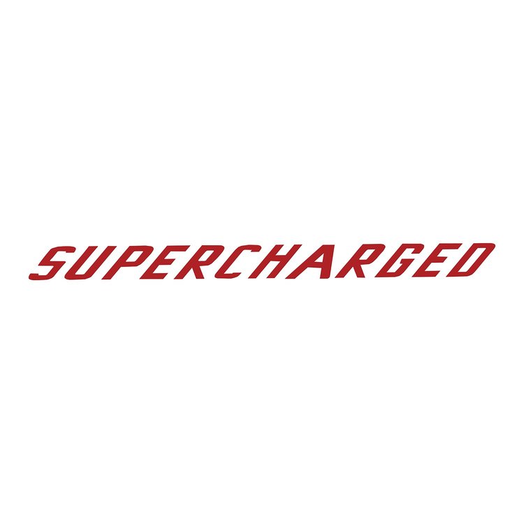 78675 Clear Center Wicker Bill Decal, 2015-2019 Chevy Corvette, Gloss Red Supercharged Text
