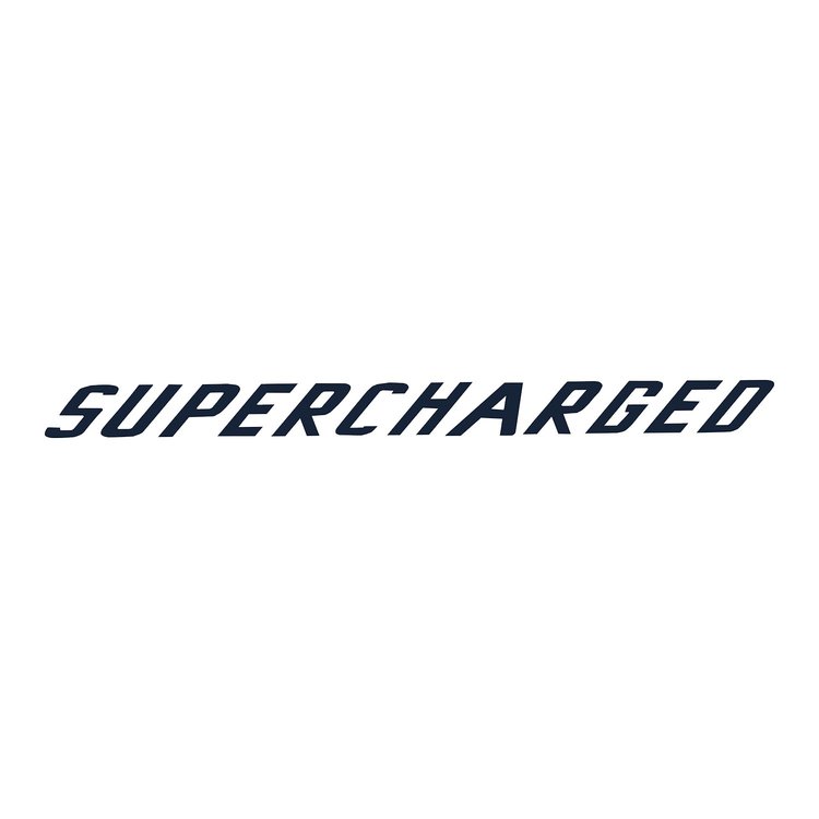 78678 Clear Center Wicker Bill Decal, 2015-2019 Chevy Corvette, Gloss Blue Supercharged Text