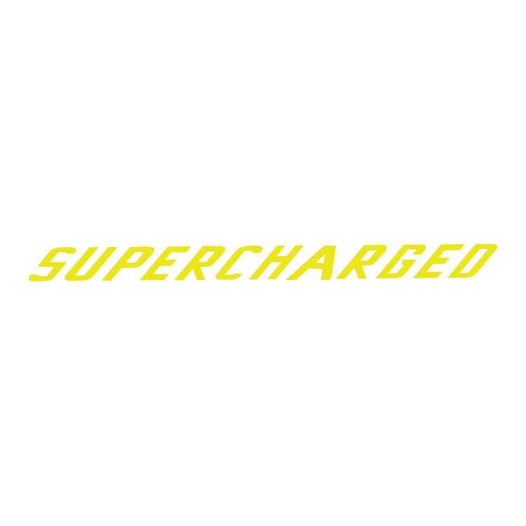 78682 Clear Center Wicker Bill Decal, 2015-2019 Chevy Corvette, Gloss Yellow Supercharged Text