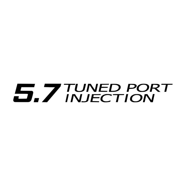 78695 Tuned Port Injection Decal, 1985-1991 Chevy Corvette, Gloss Black