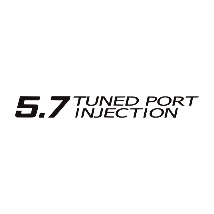 78703 Tuned Port Injection Decal, 1985-1991 Chevy Corvette, Matte Black