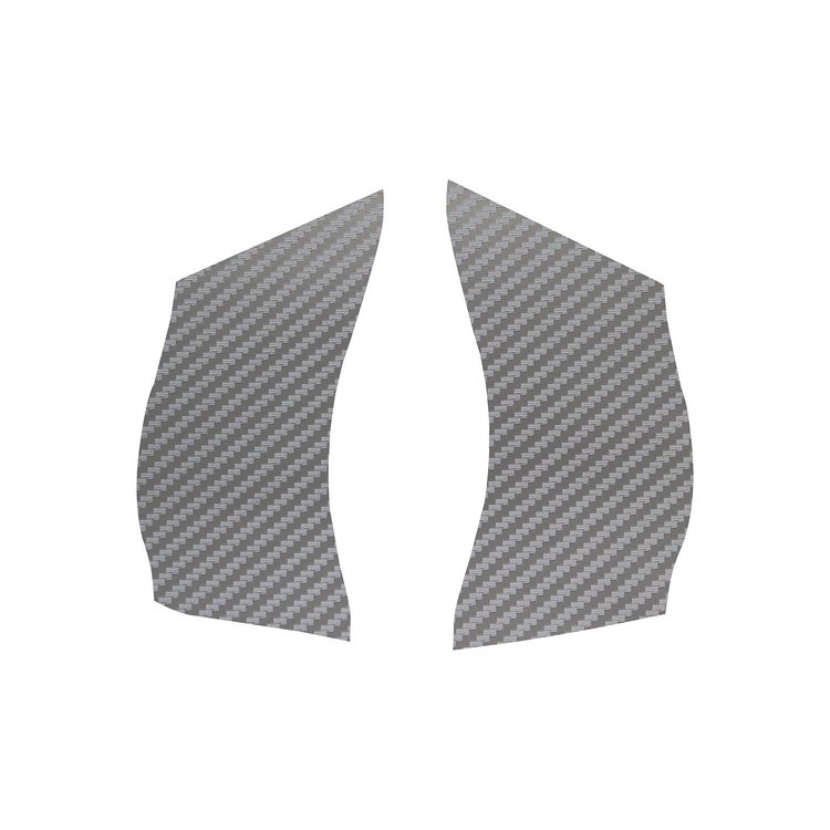 78759 Steering Wheel Decal, 2005-2013 Chevy Corvette, Silver Carbon Fiber, No Bluetooth No Radio Buttons