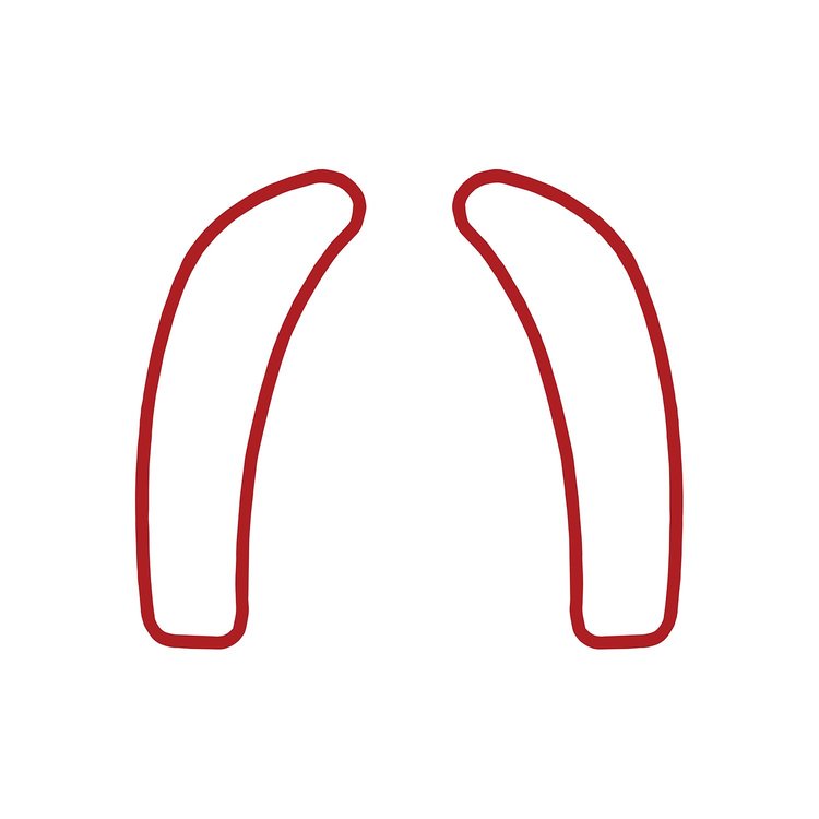 78804 Dash Cluster Switch Trim Overlay Decal, 2005-2013 Chevy Corvette, Pair Gloss Red