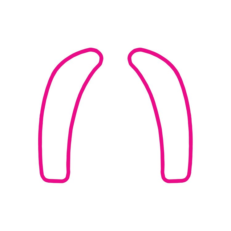 78813 Dash Cluster Switch Trim Overlay Decal, 2005-2013 Chevy Corvette, Pair Gloss Pink