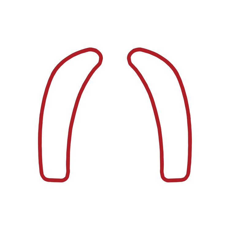 78816 Dash Cluster Switch Trim Overlay Decal, 2005-2013 Chevy Corvette, Pair Matte Red