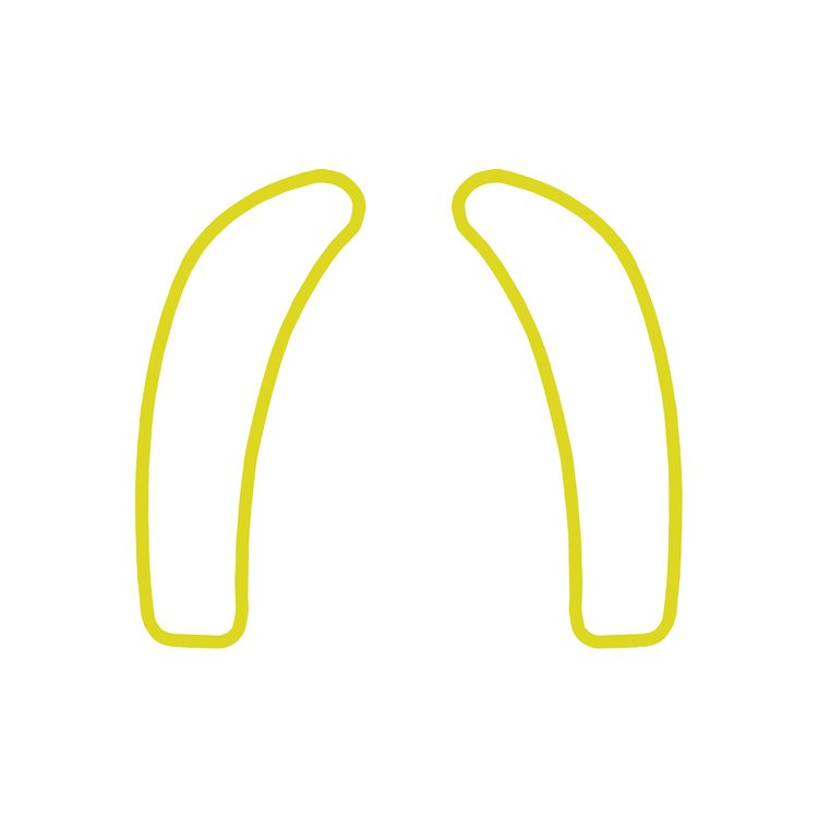 78818 Dash Cluster Switch Trim Overlay Decal, 2005-2013 Chevy Corvette, Pair Matte Yellow