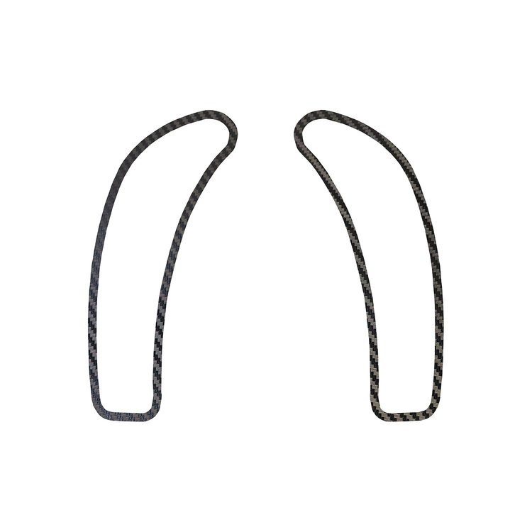 78820 Dash Cluster Switch Trim Overlay Decal, 2005-2013 Chevy Corvette, Pair Black Carbon Fiber