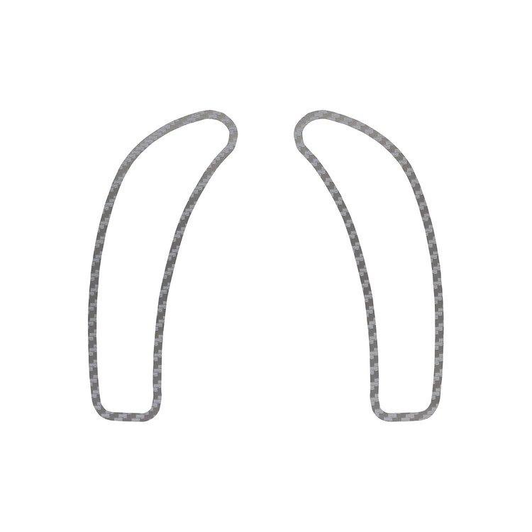 78821 Dash Cluster Switch Trim Overlay Decal, 2005-2013 Chevy Corvette, Pair Silver Carbon Fiber