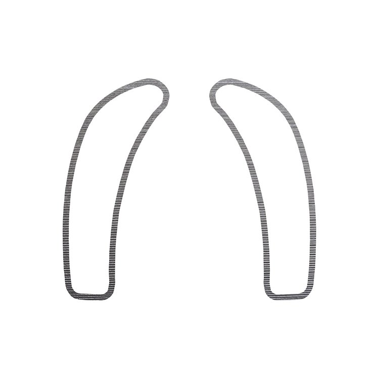 78824 Dash Cluster Switch Trim Overlay Decal, 2005-2013 Chevy Corvette, Pair Brushed Aluminum