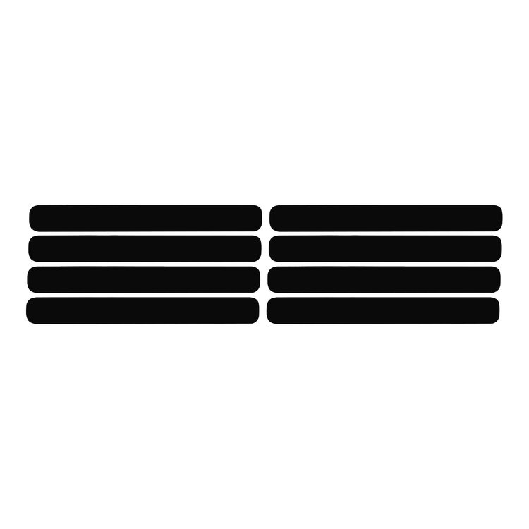 78844 Side Vent Louver Decals, 1991-1994 Chevy Corvette, 8 Pieces Gloss Black