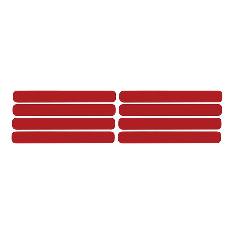 78845 Side Vent Louver Decals, 1991-1994 Chevy Corvette, 8 Pieces Gloss Red