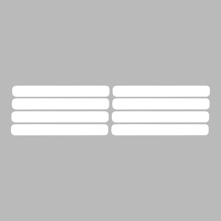 78846 Side Vent Louver Decals, 1991-1994 Chevy Corvette, 8 Pieces Gloss White