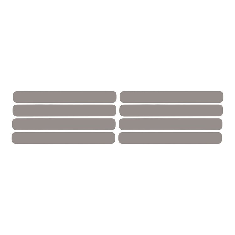 78847 Side Vent Louver Decals, 1991-1994 Chevy Corvette, 8 Pieces Gloss Silver
