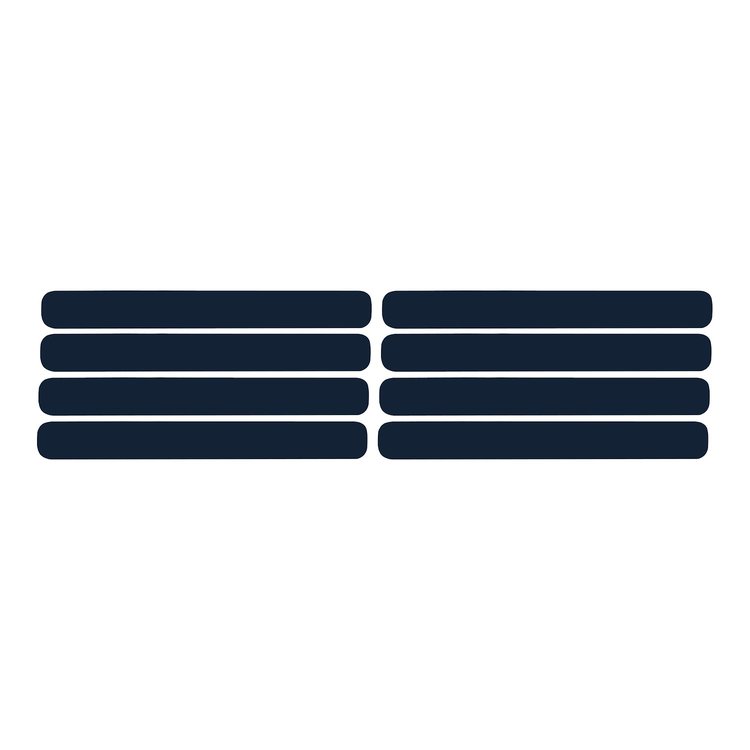 78848 Side Vent Louver Decals, 1991-1994 Chevy Corvette, 8 Pieces Gloss Blue